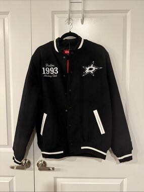 CCM Black and White Dallas 1993 Varsity Jacket